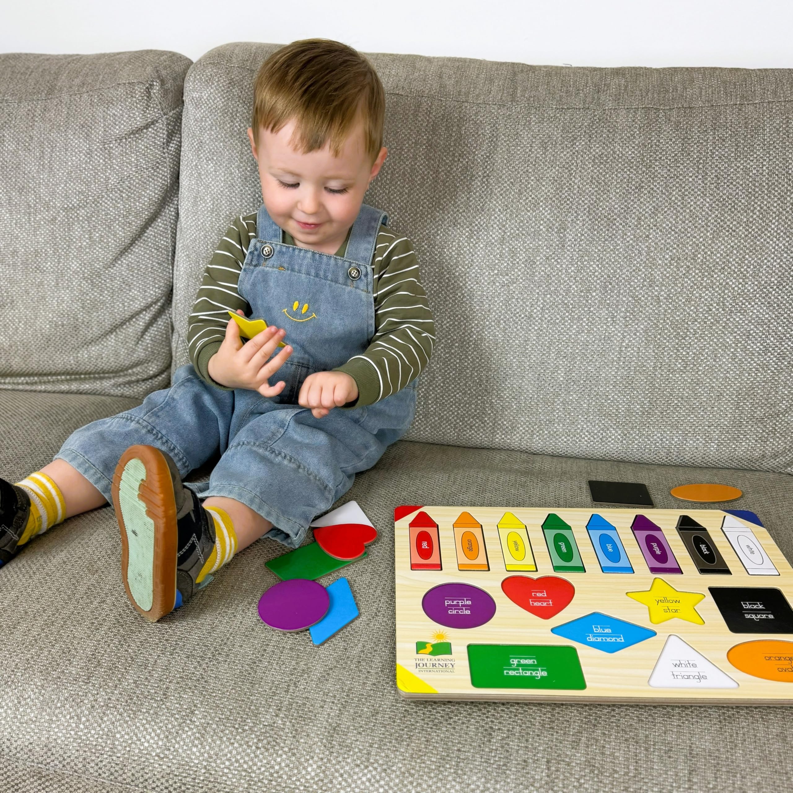 The Learning Journey: Lift & Learn Puzzle Colors & Shapes – Preschool Toys & Activities for Children Ages 3 and Up – Award Winning Educational Toy