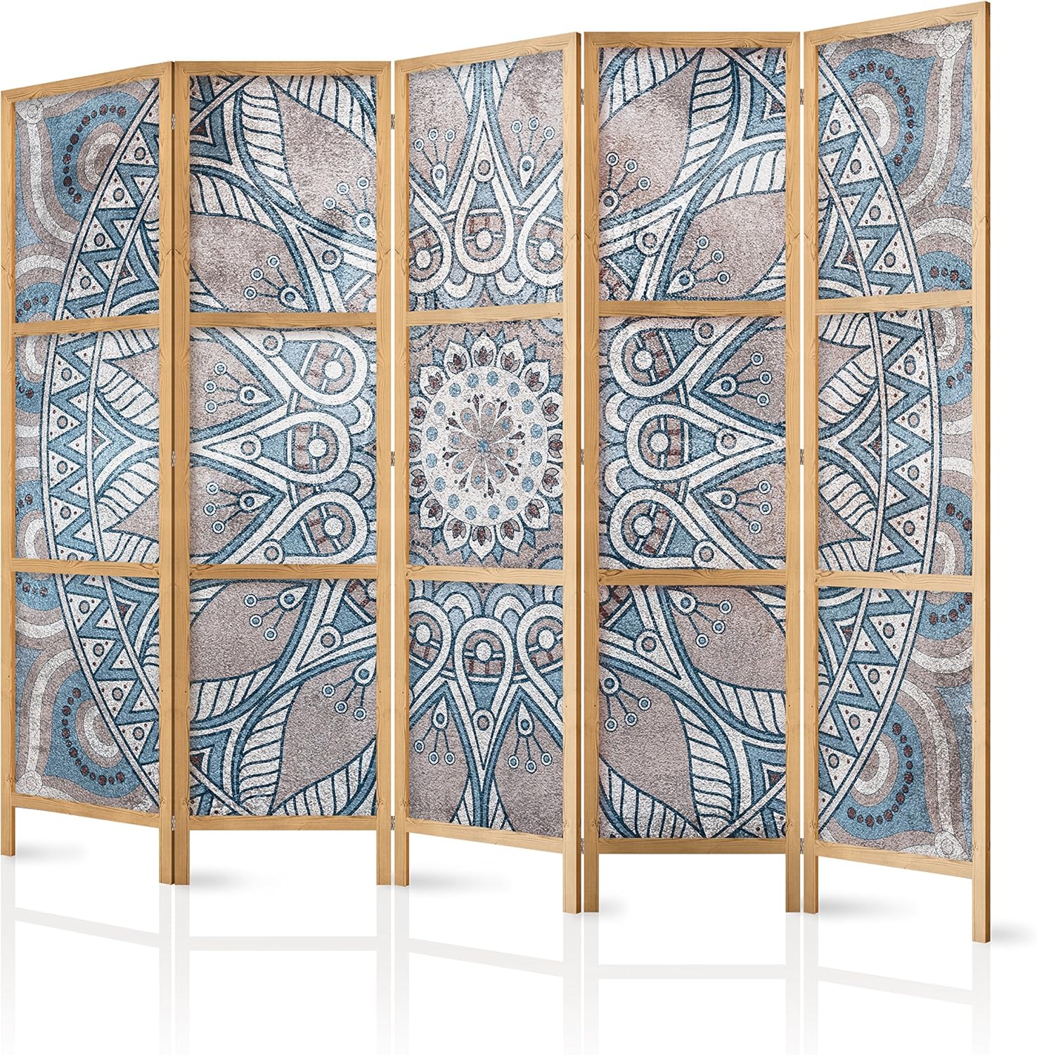 murando Room Divider XXL Mandala 225x171cm/88.6"x67.3" 5 Pieces Non