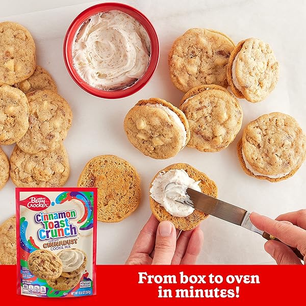 BETTY CROCKER CINNAMON TOAST CRUNCH COOKIE MIX, MADE WITH CINNADUST, HOLIDAY BAKING, 12.6 OZ