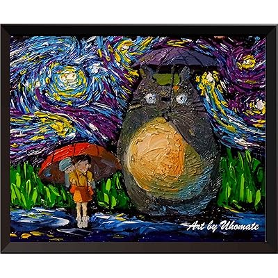 Buy Uhomate Cartoon Inspired Wall Decor Vincent Van Gogh Starry Night Posters Home Canvas Wall Art Baby Gift Nursery Decor Living Room Wall Decor A045 8x10 Online In Indonesia B074rqbdqc