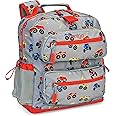 Bentgo Kids Backpack - Lightweight 14” Backpack in Fun Prints for School, Travel, & Daycare, Ideal for Ages 4+, Roomy Interior, Durable & Water-Resistant Fabric, & Loop for Lunch Bag (Trucks)