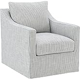 Coaster Home Furnishings - Winter - Wood - Upholstered Accent Chair with Sloped Arms, Removable Seat Cushion and 360-Degree S