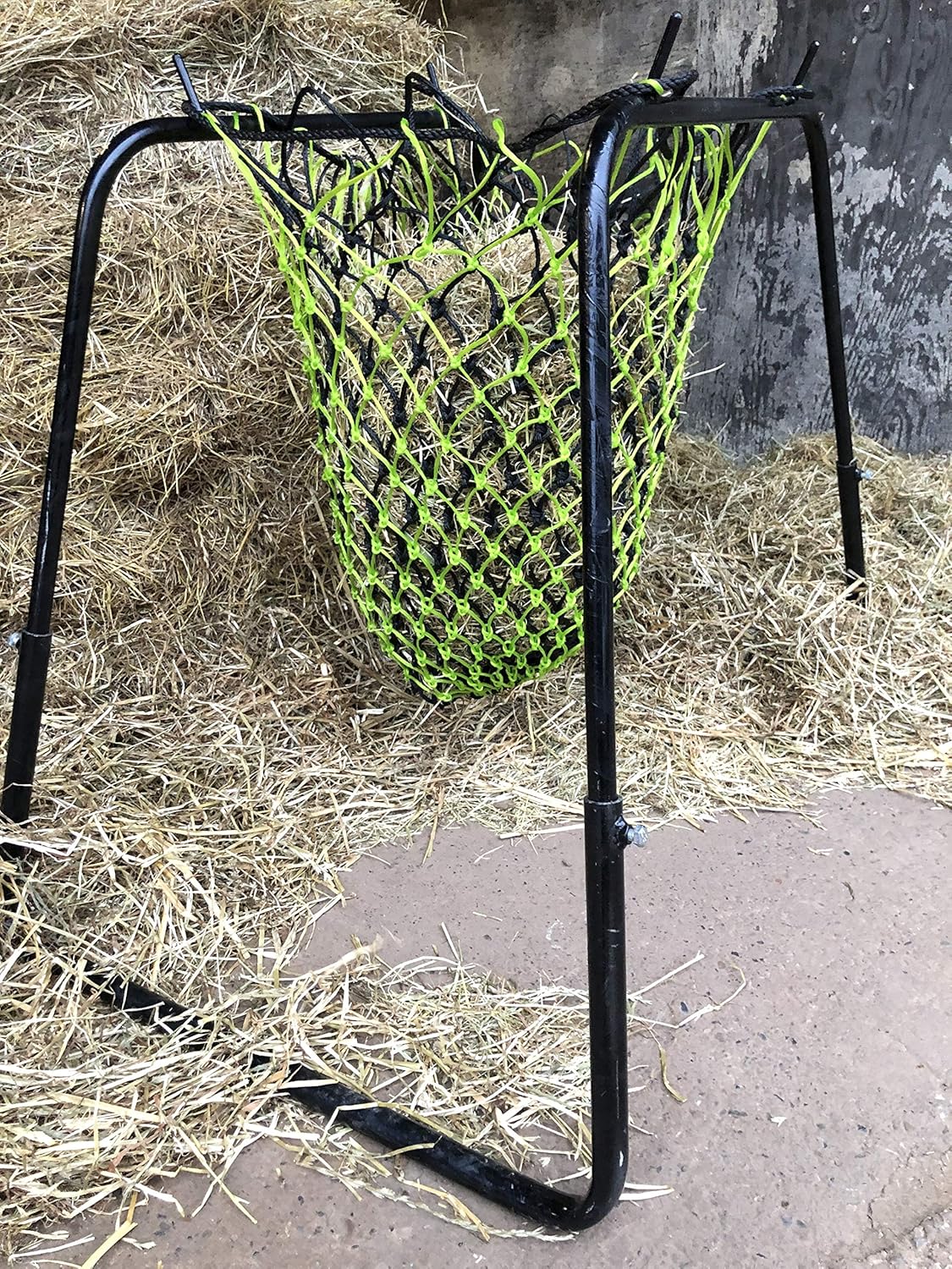 Double Hay Net Slow Feeder For Greedy Horses Metal Ring Net Bag With