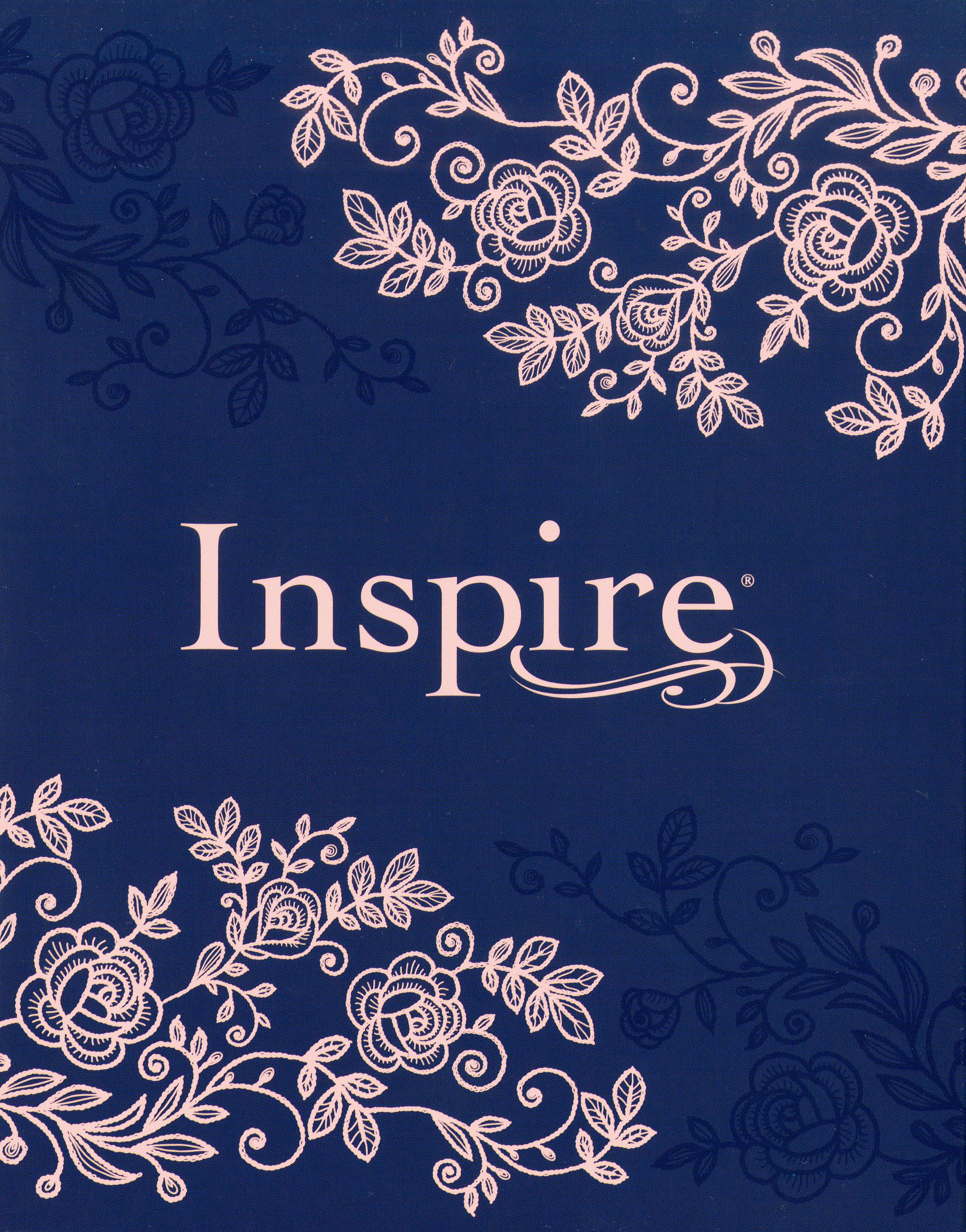 Inspire Bible NLT (Hardcover LeatherLike, Navy): The Bible for Coloring & Creative Journaling