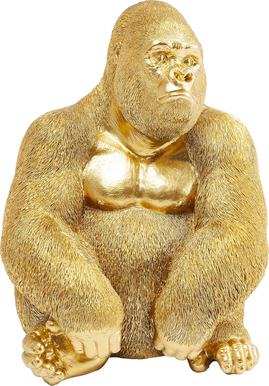 Kare Design Decorative figurine Monkey Gorilla Side Medium, Gold, 37x28x27 cm, Decorative object, Design, Home decor