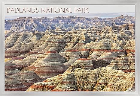Amazon Co Jp バッドランズ国立公園 South Dakota Ridgeline 36 X 24 Framed Giclee Silver Lant 3p Fp Sil 24x36 ホーム キッチン