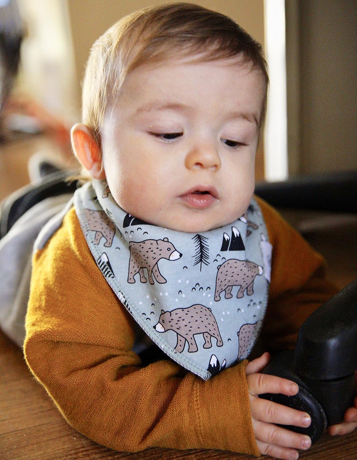 Diaper Squad 100% Organic Cotton Woodland 10-Pack Baby Drool Bandana Bibs for Boys and Girls: Baby