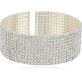 Anne Klein Classics Silvertone Crystal Cuff Bracelet