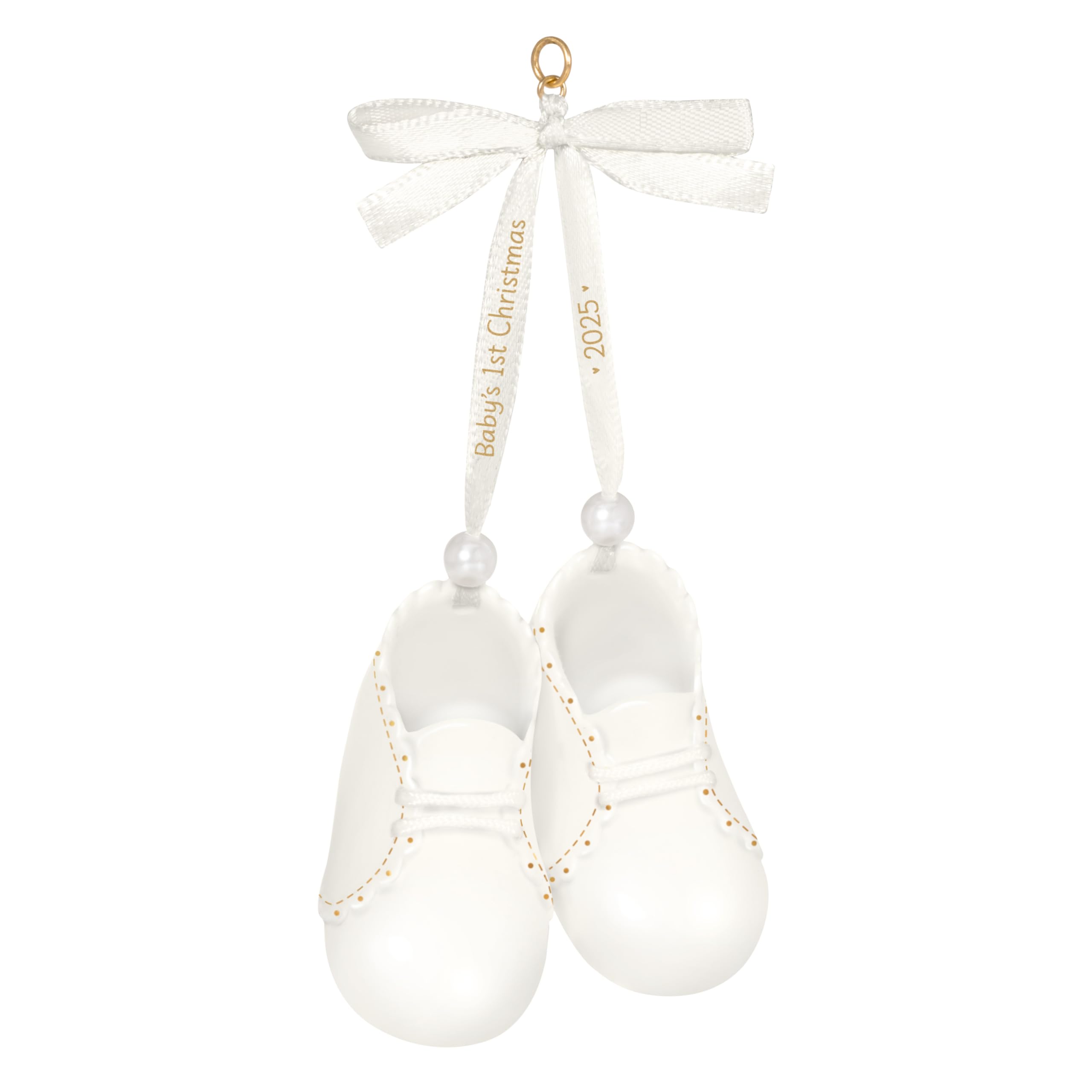 Hallmark Keepsake Christmas Ornament 2025, Baby’s 1st Christmas Baby Booties 2025, Porcelain