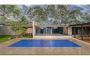 WaterWarden Inground Pool Solid Safety Cover 16' x 32', Rectangle, 15-Year Warranty, UL Classified to ASTM F1346, Triple Stitched for MAX Strength, Break-Strength of Over 4,000 lbs., Hardware Included