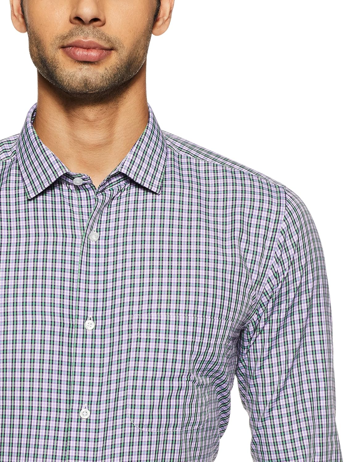 peter england men's solid regular fit formal shirt