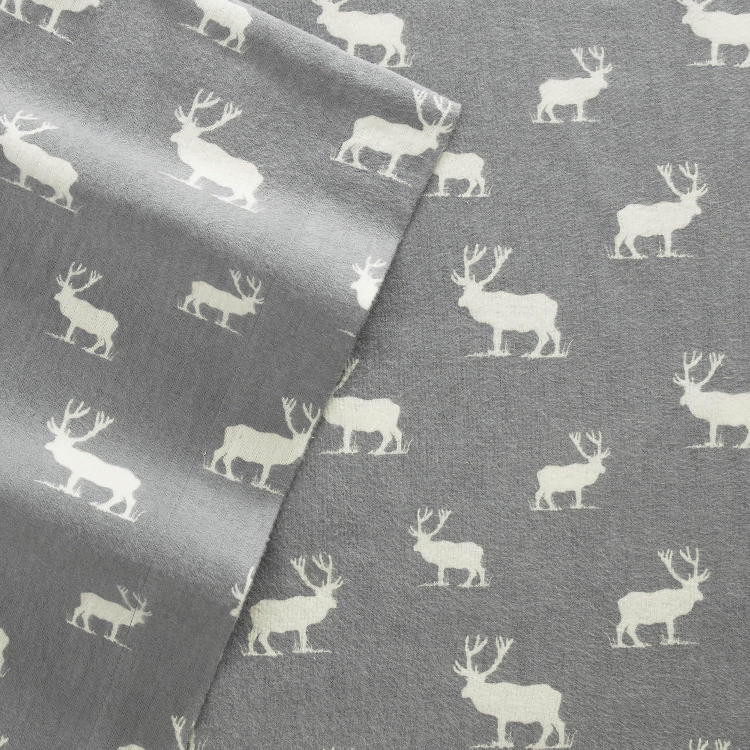 Eddie Bauer Flannel Collection Cotton Bedding Sheet Set, Pre-Shrunk & Brushed for Extra Softness, Comfort, and Cozy Feel, King, Elk Grove: Home & Kitchen