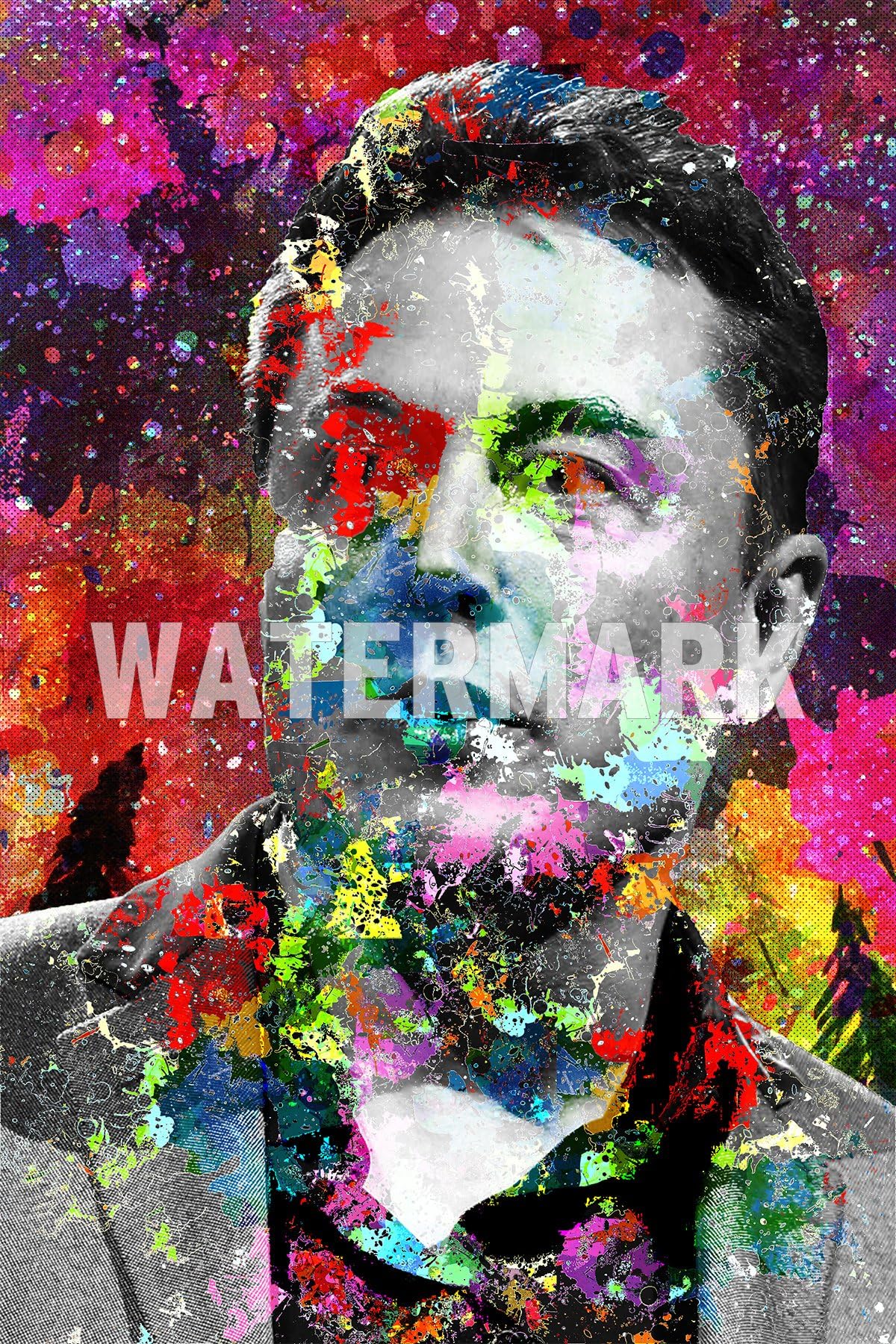 Introspective Chameleon Elon Musk Art Print Poster COLOURBURST Unique Glossy Photo Gift - Size: 18 x 12 Inches (45 x 30 cm)