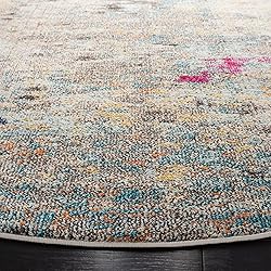 SAFAVIEH Madison Collection 3' Round Grey / Gold