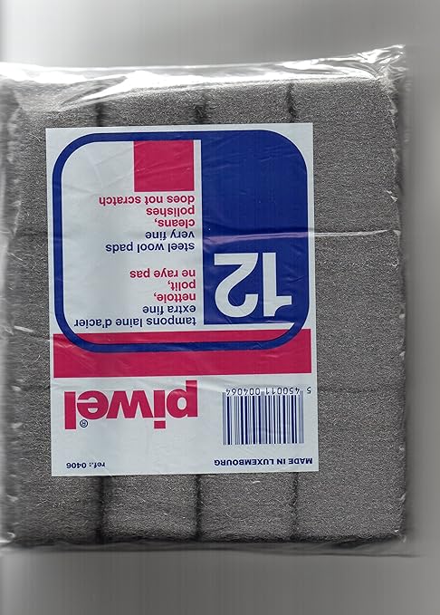 Lot De 12 Tampons En Laine D’acier Inox Gerlon - Décrassage Et Détartrage Cuisine/salle De Bain