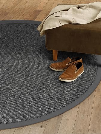 Benuta Teppiche Moderner Designer Teppich Sisal Rund Grau O 250
