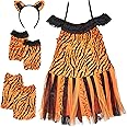 Fun World Little Girl's Tigress Childrens Costume, Large, Multicolor 118062L