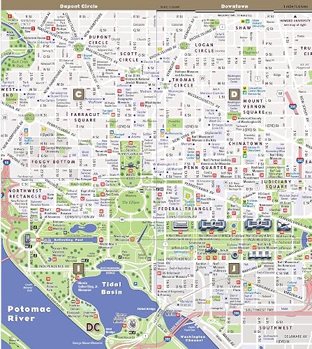 Washington Dc Map Key Map of washington dc attractions and metro stops 60 photos ...