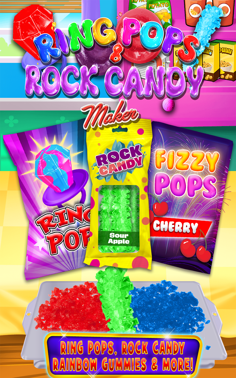 Ring Pops & Rock Candy Maker Kids Rainbow Cooking Games FREEAmazon