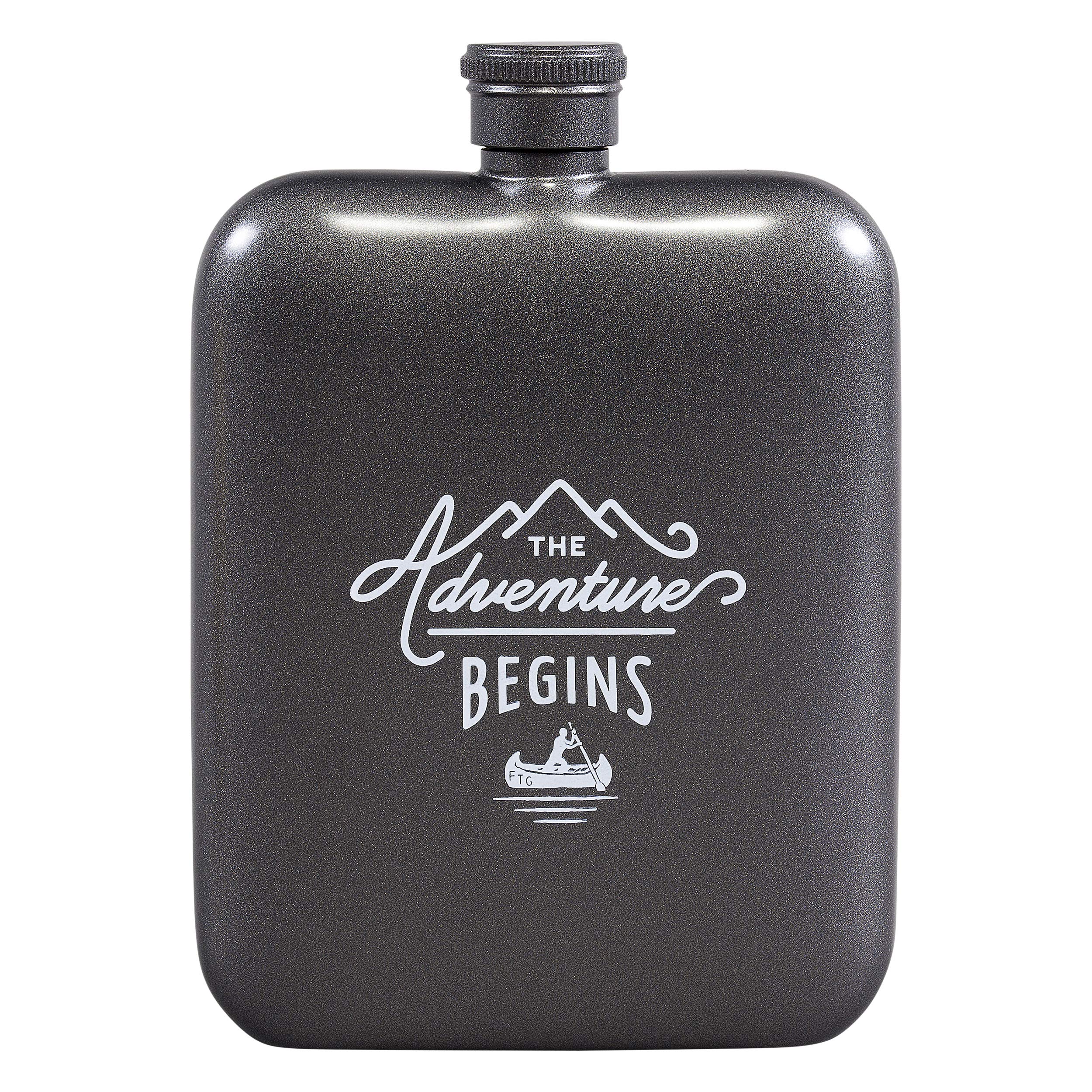 Gentlemen's Hardware | Stainless Steel | Hip Flask | Gunmetal | Capacity 475ml