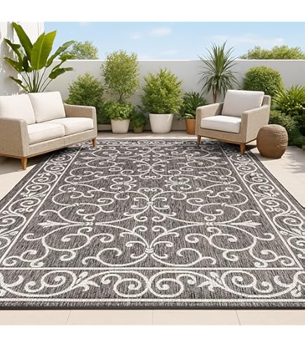 Amazon.com: JONATHAN Y Vintage Filigree Indoor Outdoor Area