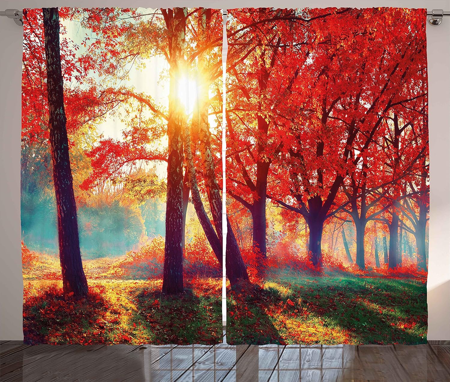 Best living room curtains with woods
