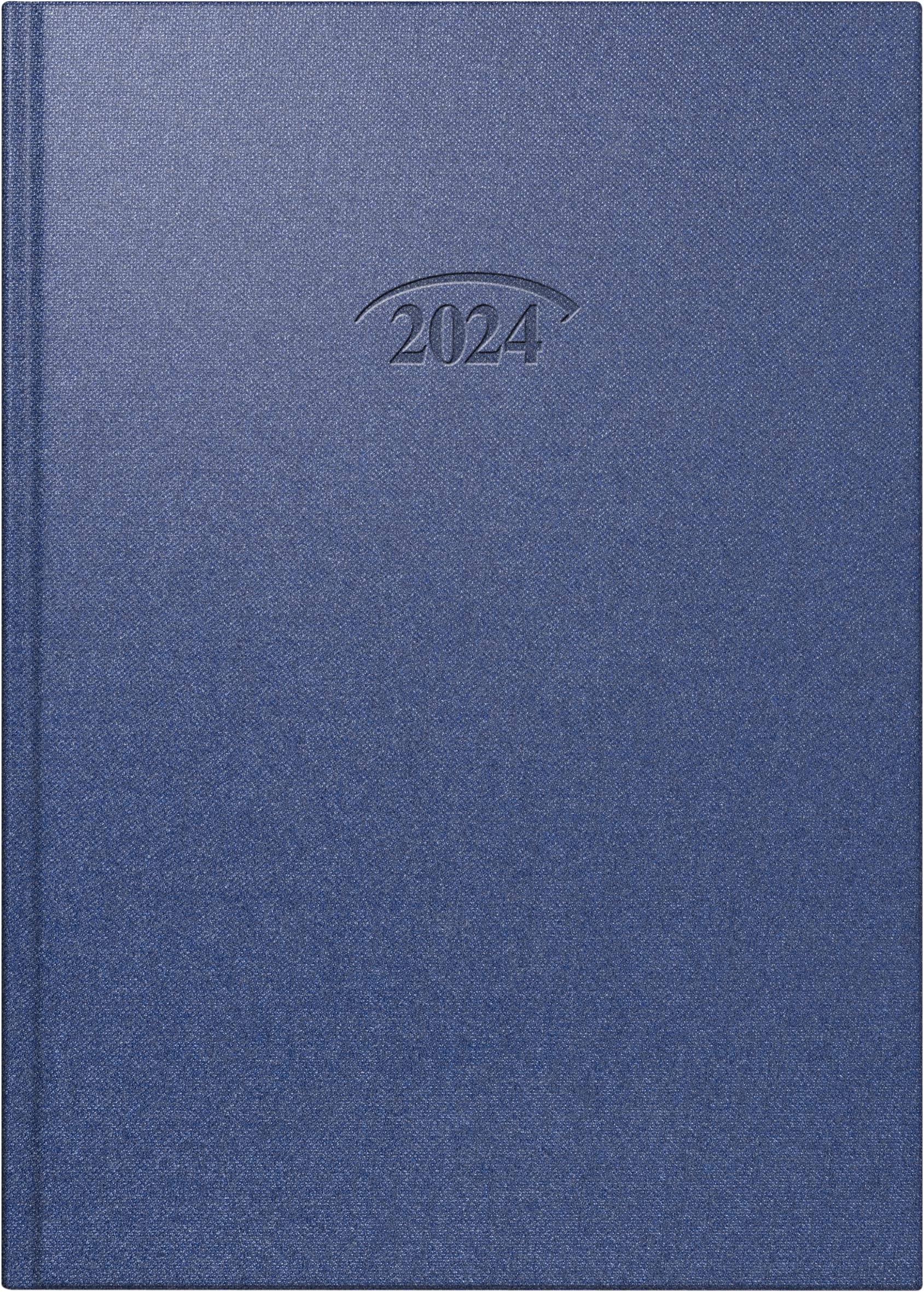 BRUNNEN Daily calendar model 765 2024, 1 page = 1 day, sheet size 14.3 x 20.2 cm, cosmos blue