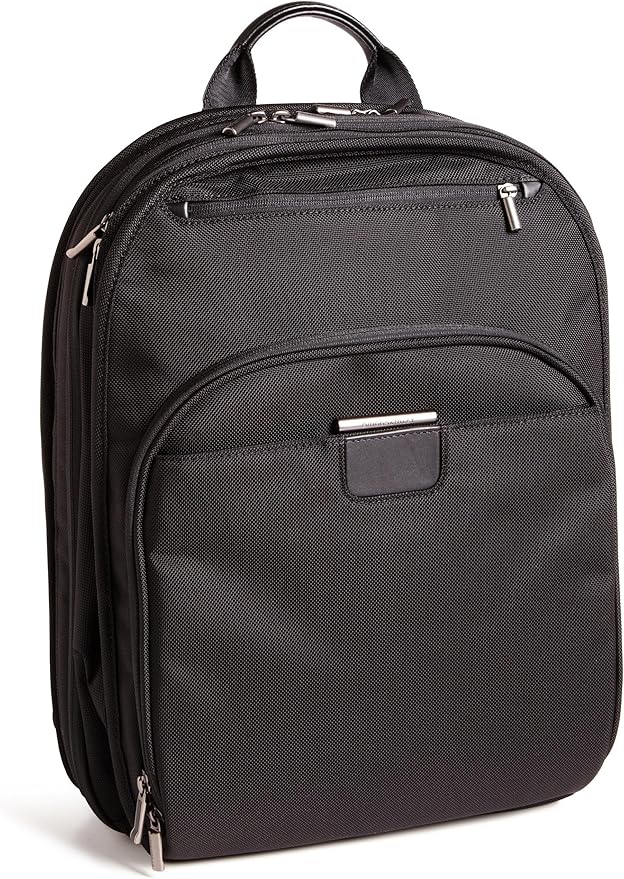 Briggs & Riley KPC405 Luggage Executive Clamshell Backpack, Black, 6.3
