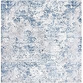 SAFAVIEH Amelia Collection Area Rug - 11' Square, Grey & Blue, Modern Abstract Design, Non-Shedding & Easy Care, Ideal for Hi