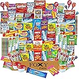 Foxy Fane 100 count Ultimate Snack Box - Gift Basket with Variety Assortment of Crackers, Cookies, Candy & Chips - Bulk Bundl