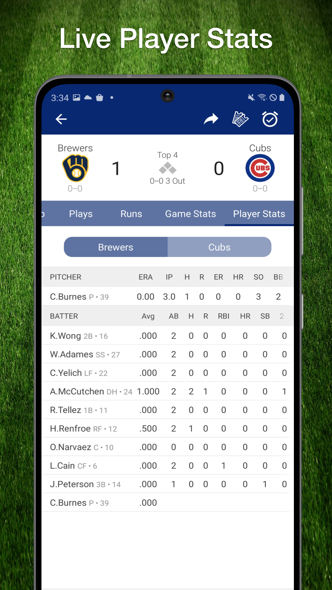 Scores App MLB Baseball Live Scores, Stats, &