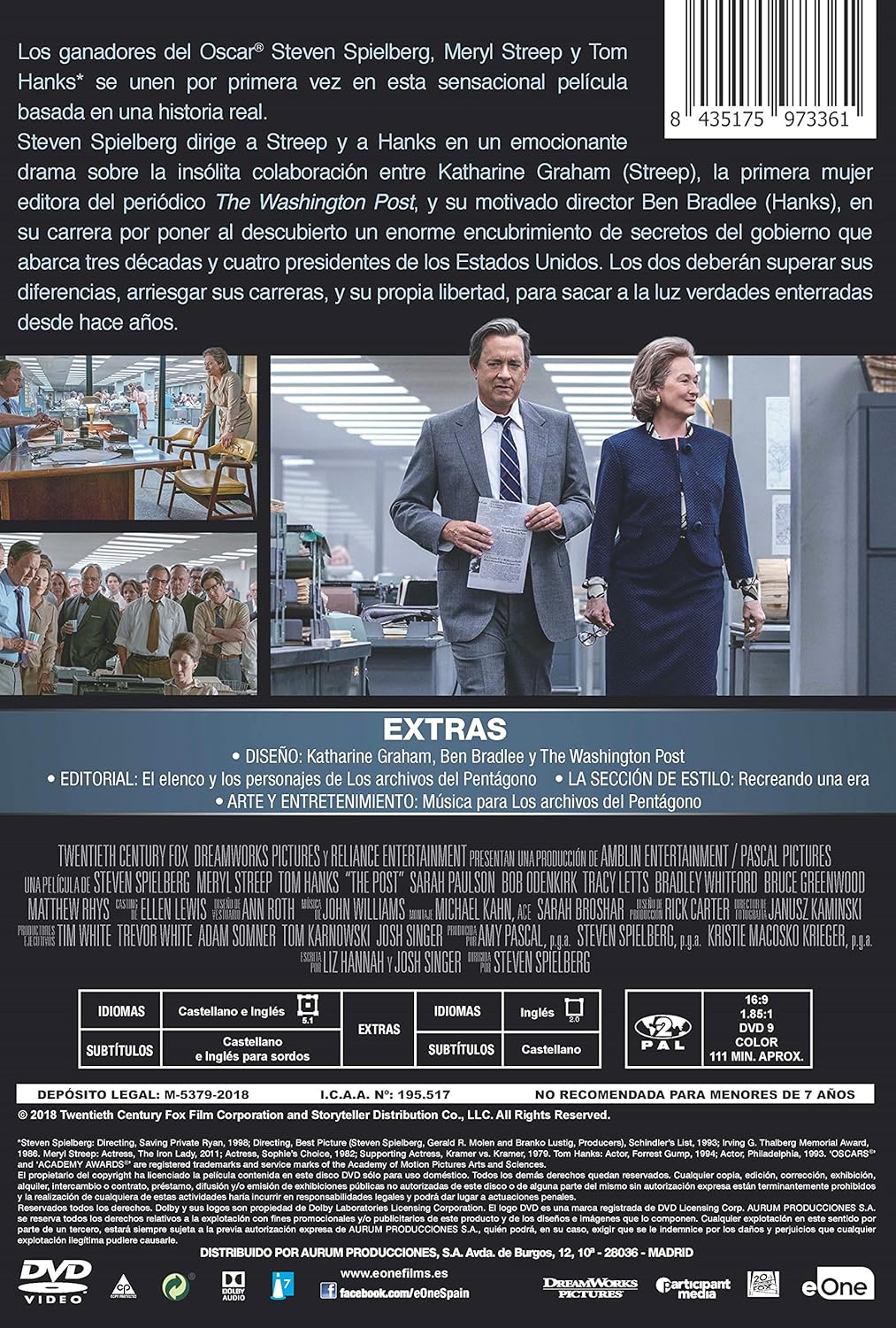 Los Archivos Del Pentagono Dvd Amazon Es Meryl Streep Tom Hanks Bruce Greenwood Sarah Paulson Steven Spielberg Meryl Streep Tom Hanks Cine Y Series Tv