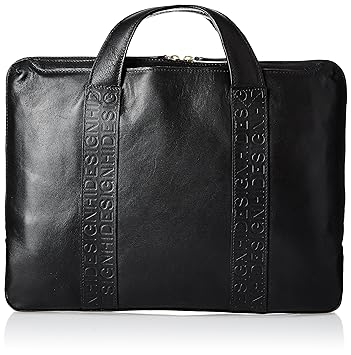 Hidesign Leather 15 inch Laptop Bag (Laptop Sleeve 15M-Regular-Black)