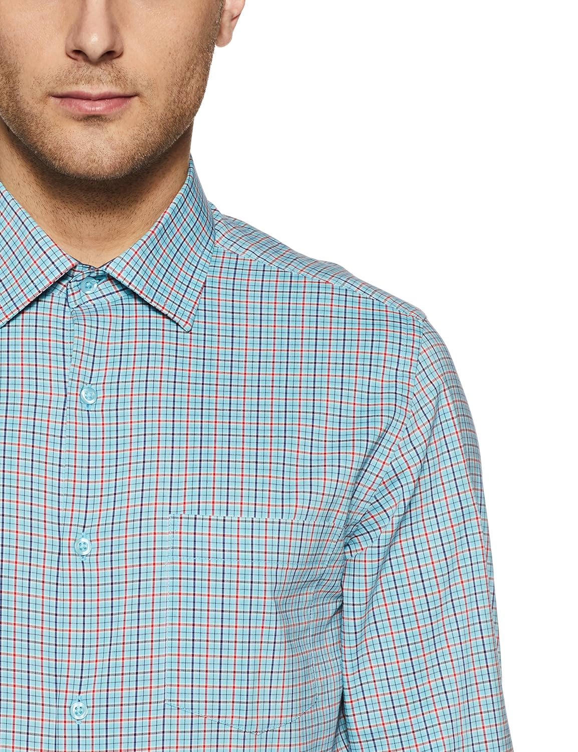 diverse men's checkered regular fit formal shirt