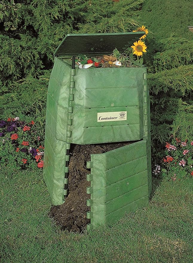 Hochwertiger Thermokomposter aus dickwandigem Kunststoff für Küchen- und Gartenabfälle – Umweltschutzpreis Gewinner – Made in