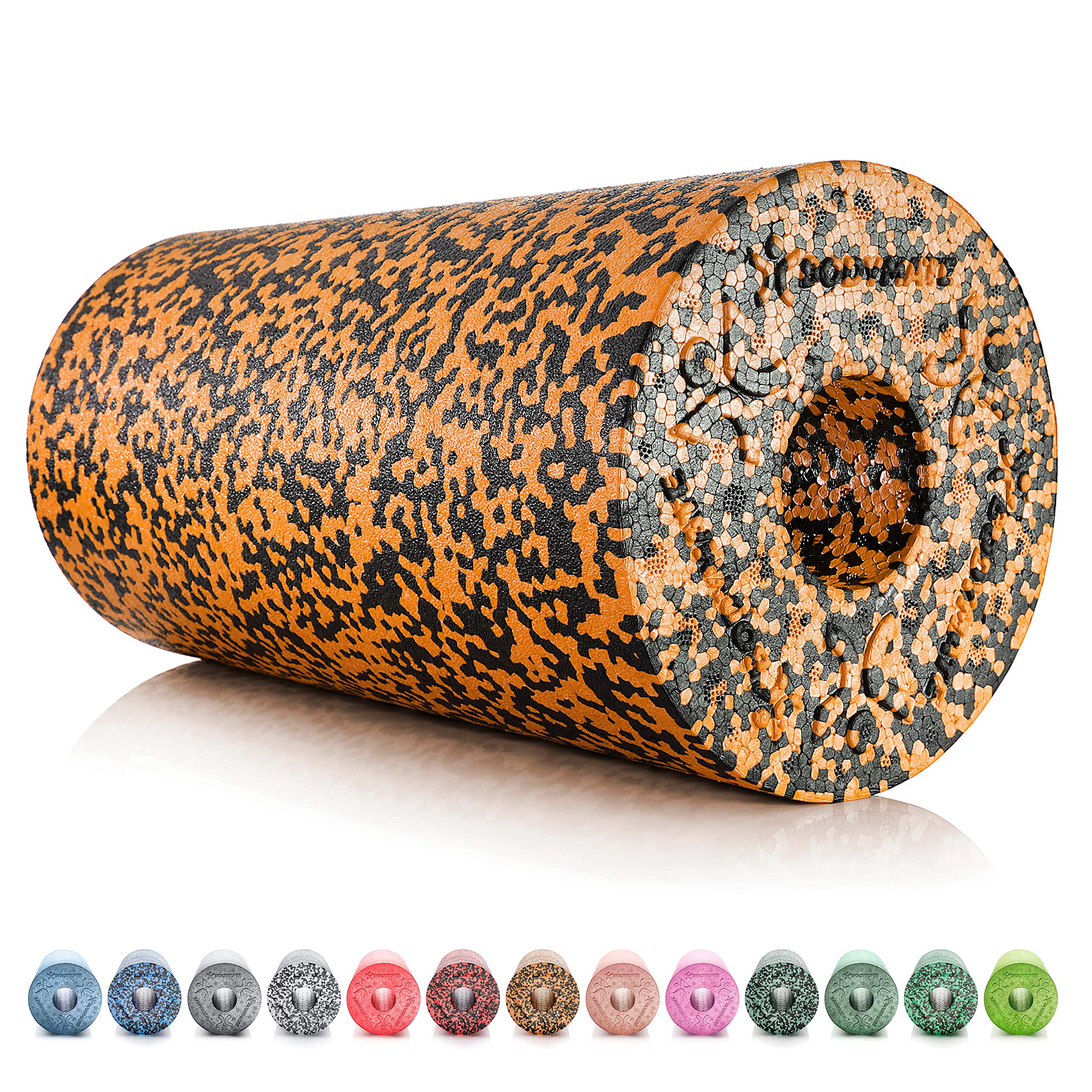 BODYMATE 30cm long STANDARD medium-hard smooth foam roller with free E-BOOK