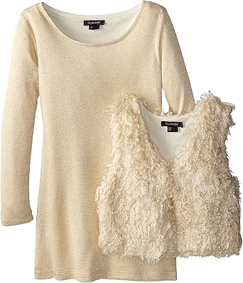 girls cream sweater dress