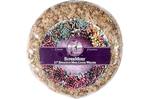 SuperMoss (22341) Sphagnum Moss Living Wreath - Round, Natural/Organic, 11" Diameter