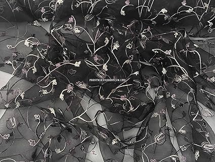 Clearance Embroidery Flower Leafs Lace Organza Net Window Curtains