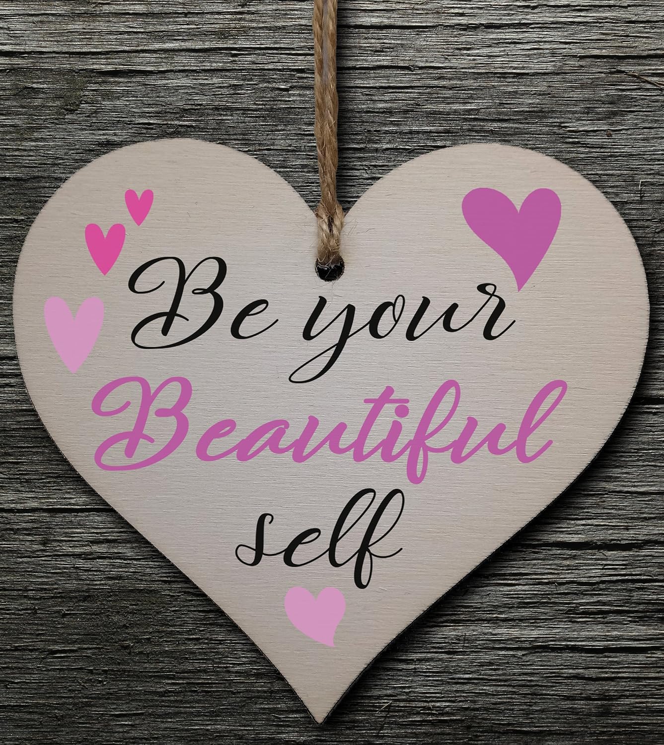 Decorative Wooden Heart Plaque - Inspirational Quote Wall Art - Rustic Hanging Sign for Home Office, Bedroom, or Gift Giving - Image 3
