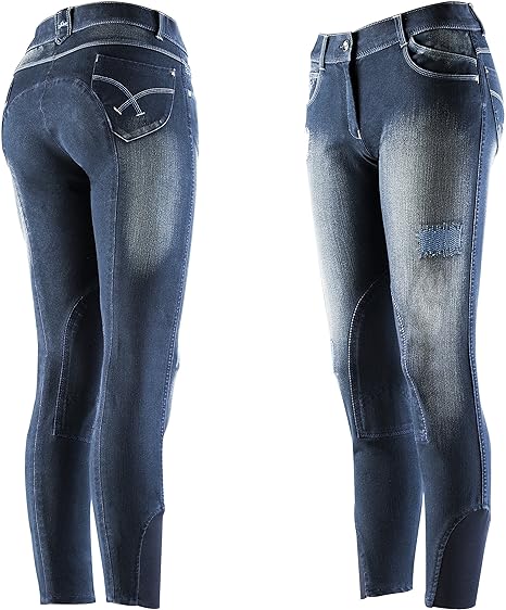 EQUI-THÈME „Fleur“ Jeans-Reithose, denim, 38