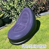 eBoutik Deluxe Inflatable Lounge Chair & Footstool Navy view 9