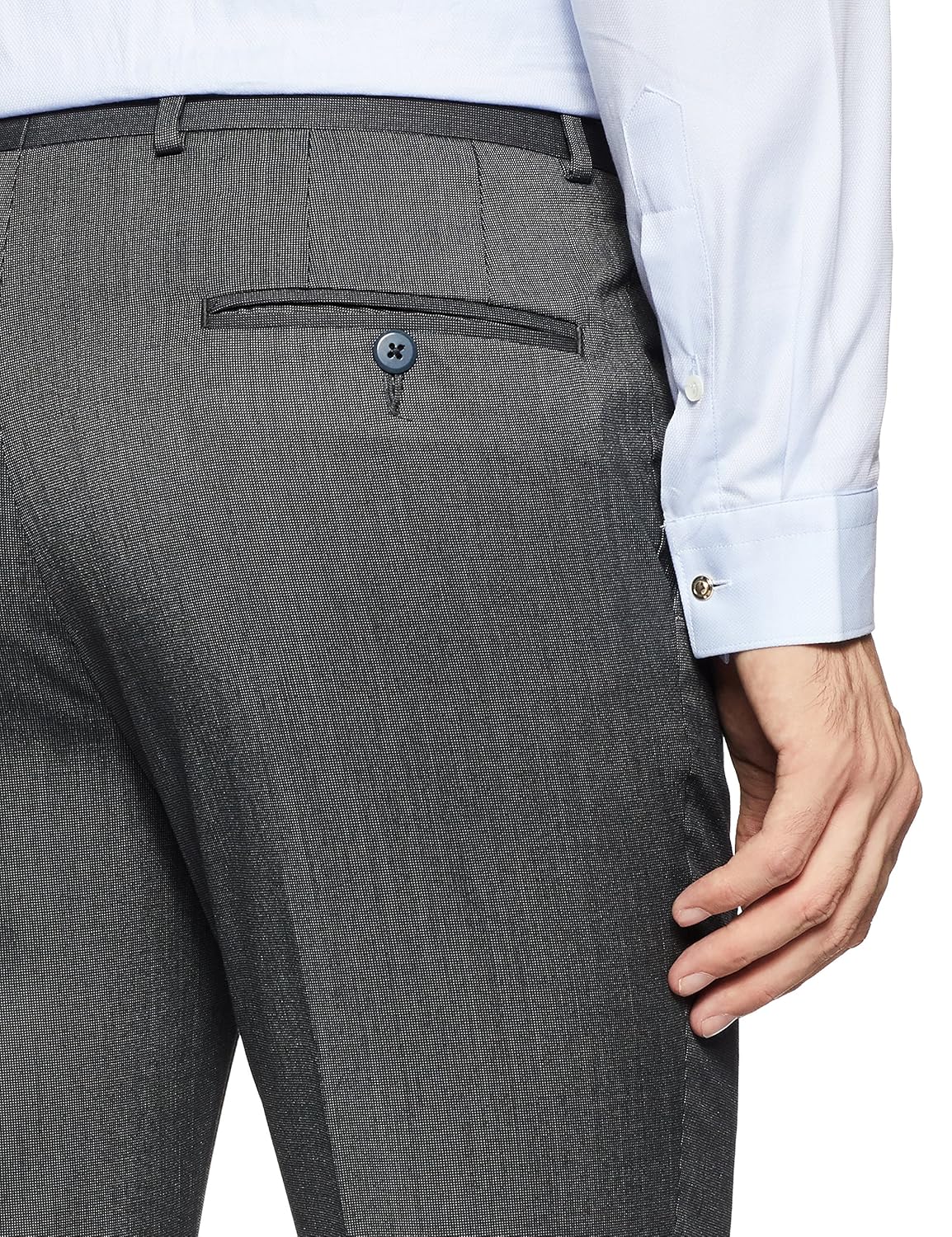 v dot men's slim fit formal trousers