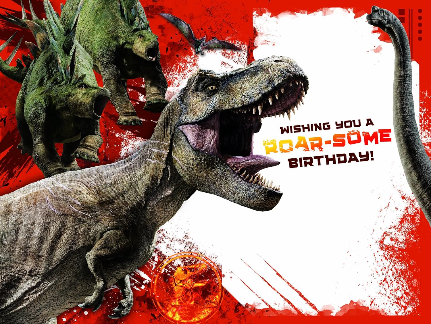 JURASSIC WORLD JW017 Personable Age/Name Birthday Card, Multi Colour, 9 x 6 inch - Image 3