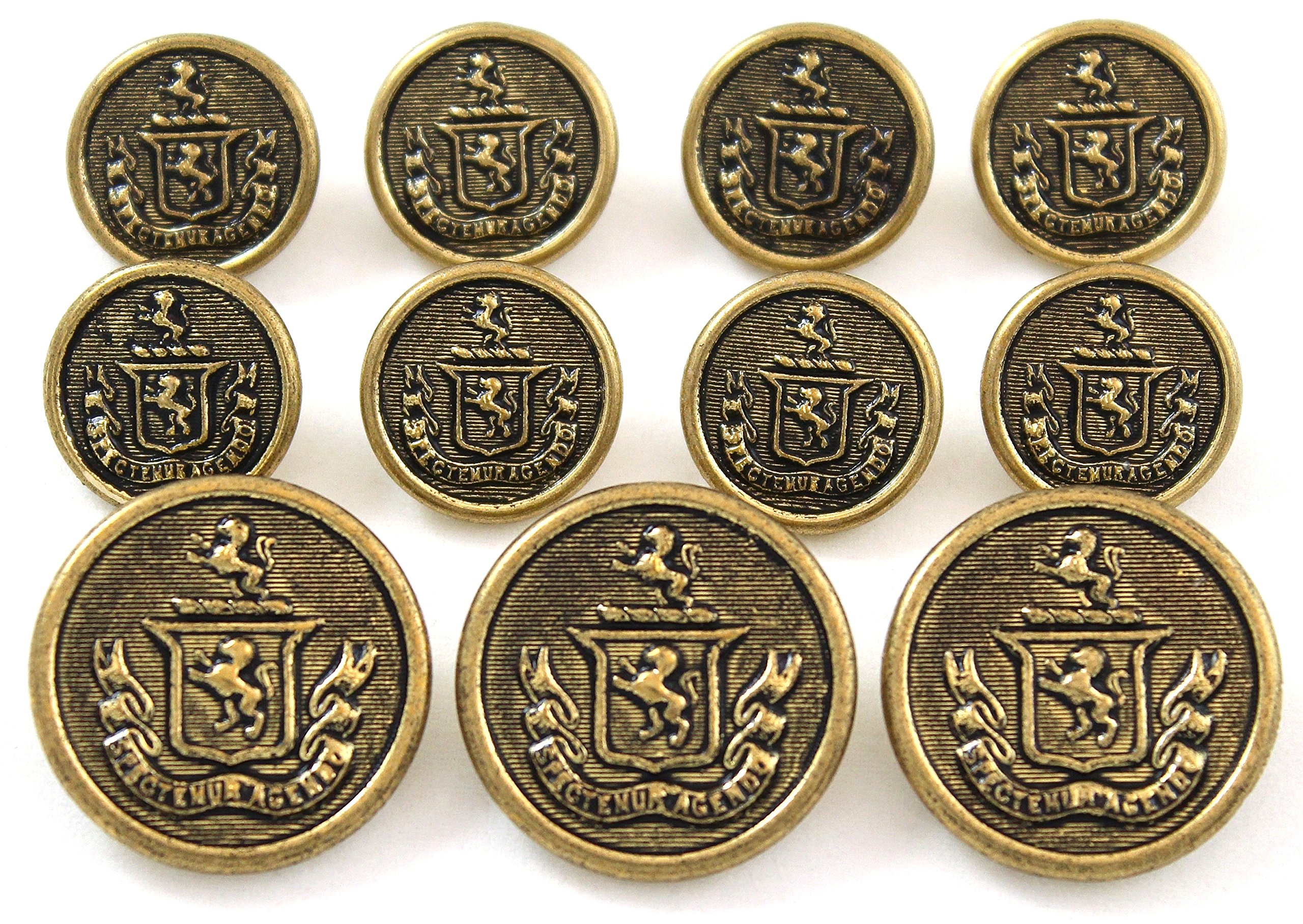 Brand [HERALDIC TWO LION CREST] Antique Gold