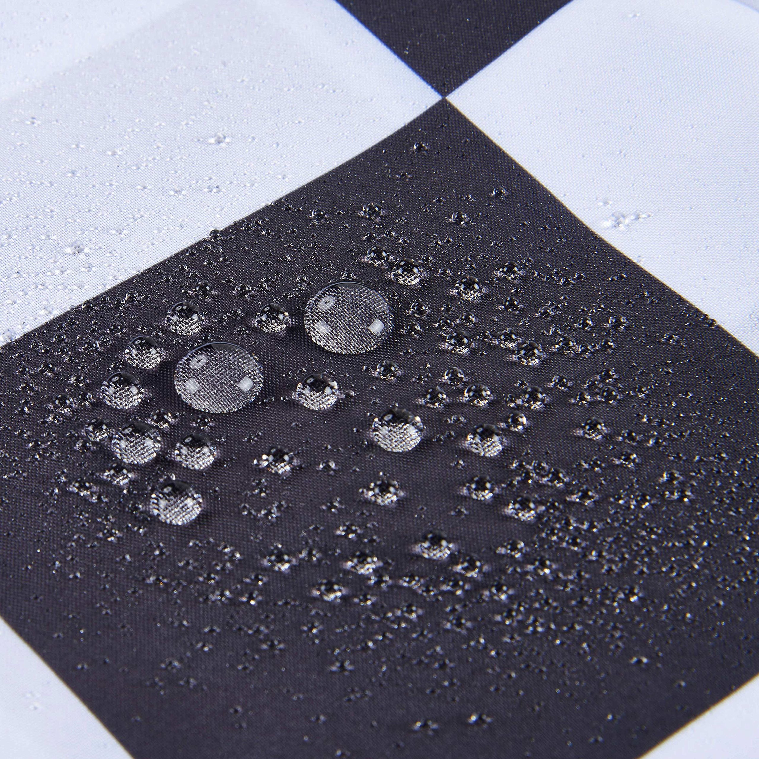 Alibasis Shower Curtain Set with 12 Hooks and Microfiber Matching Rug, Waterproof Thick Fabric Bathroom Mildew Resistant Curtains, 72\