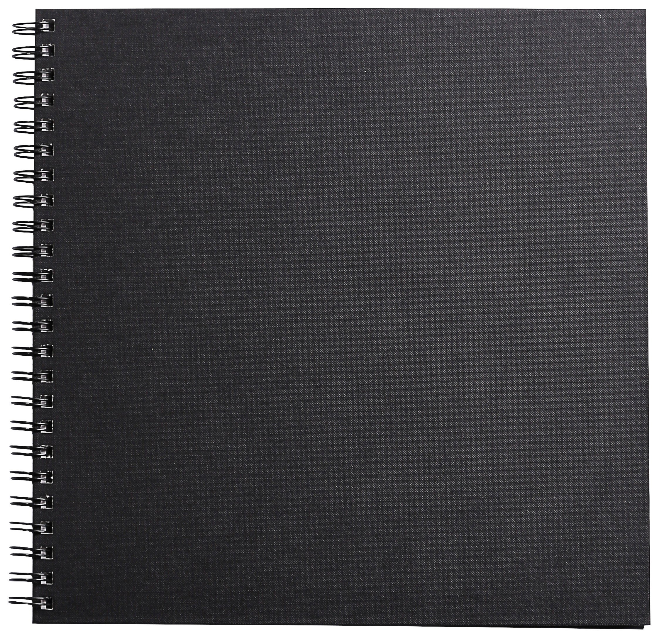 Clairefontaine - Ref 34261C - Goldline Wirebound Pad (64 White Sheets) - 30.5 x 30.5cm Size, 140gsm Paper, Square Layout - Black Cover - Suitable for Dry Techniques