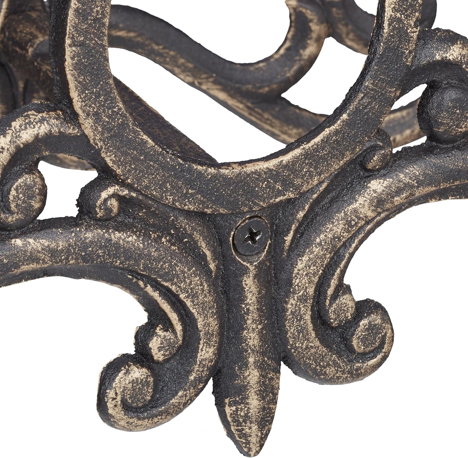 Relaxdays Antique Hose Holder, Cast Iron, Vintage Look, Wall-Mounted, HxWxD: 24 x 31.5 x 15 cm, Garden Hose Hanger, Bronze - Image 5