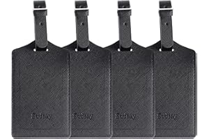 Sodsay Leather Luggage Tag Baggage Bag Travel Tags 4 pcs Set