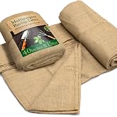 Burloptuous 40 x 15 ft Multipurpose Gardening Burlap Fabric Roll | High Density Natural Jute for Weed Barrier, Tree Wrap, Plant Cover, Landscaping, Wedding &amp; Farmhouse Decor, Crafts